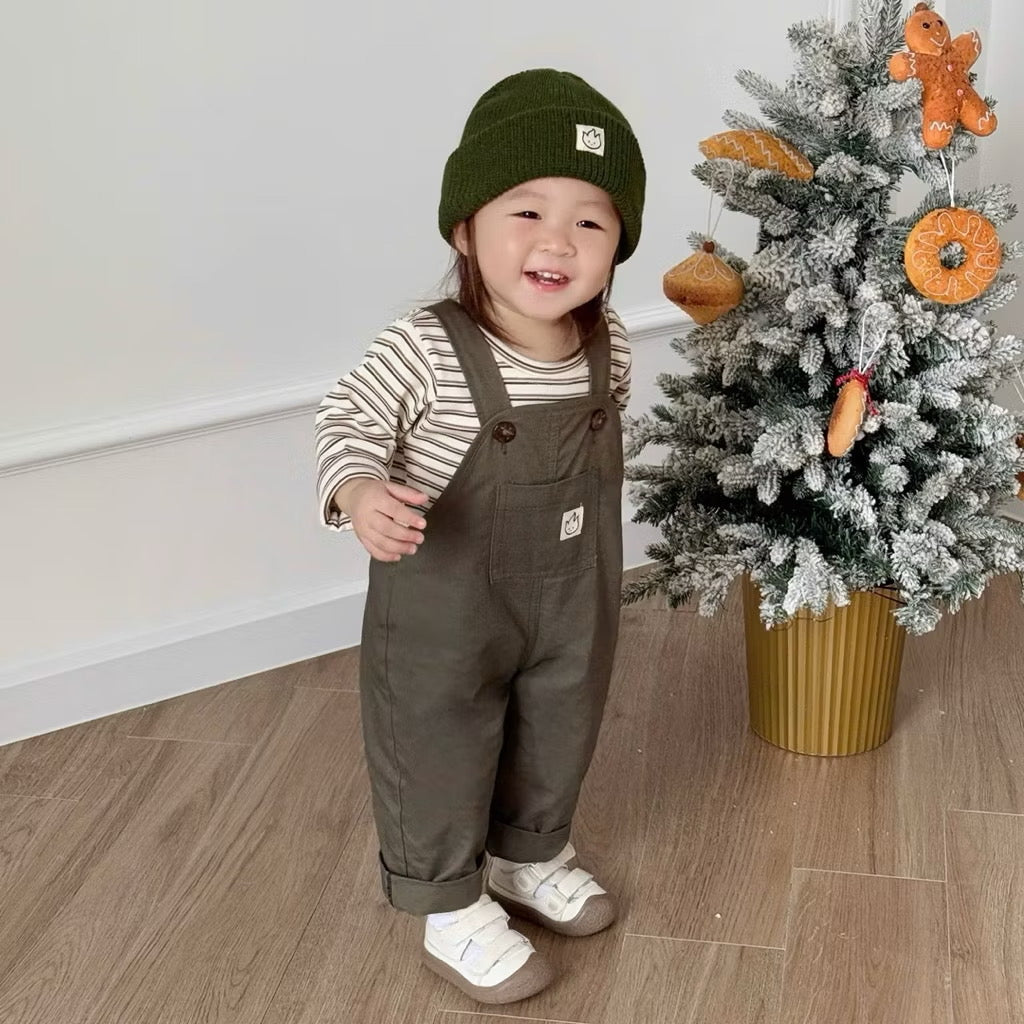 Yếm kaki form dài vintage cho bé