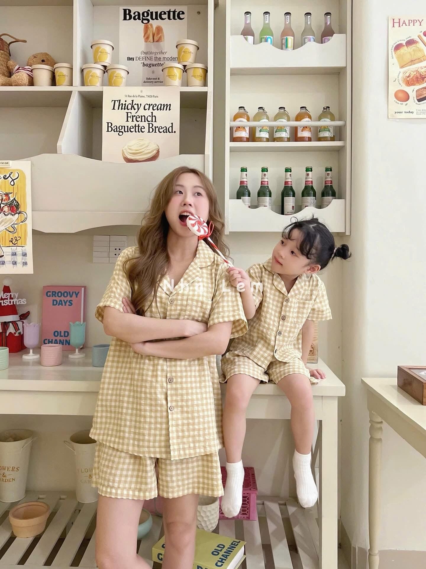 Bộ đồ pijama cho mẹ và bé