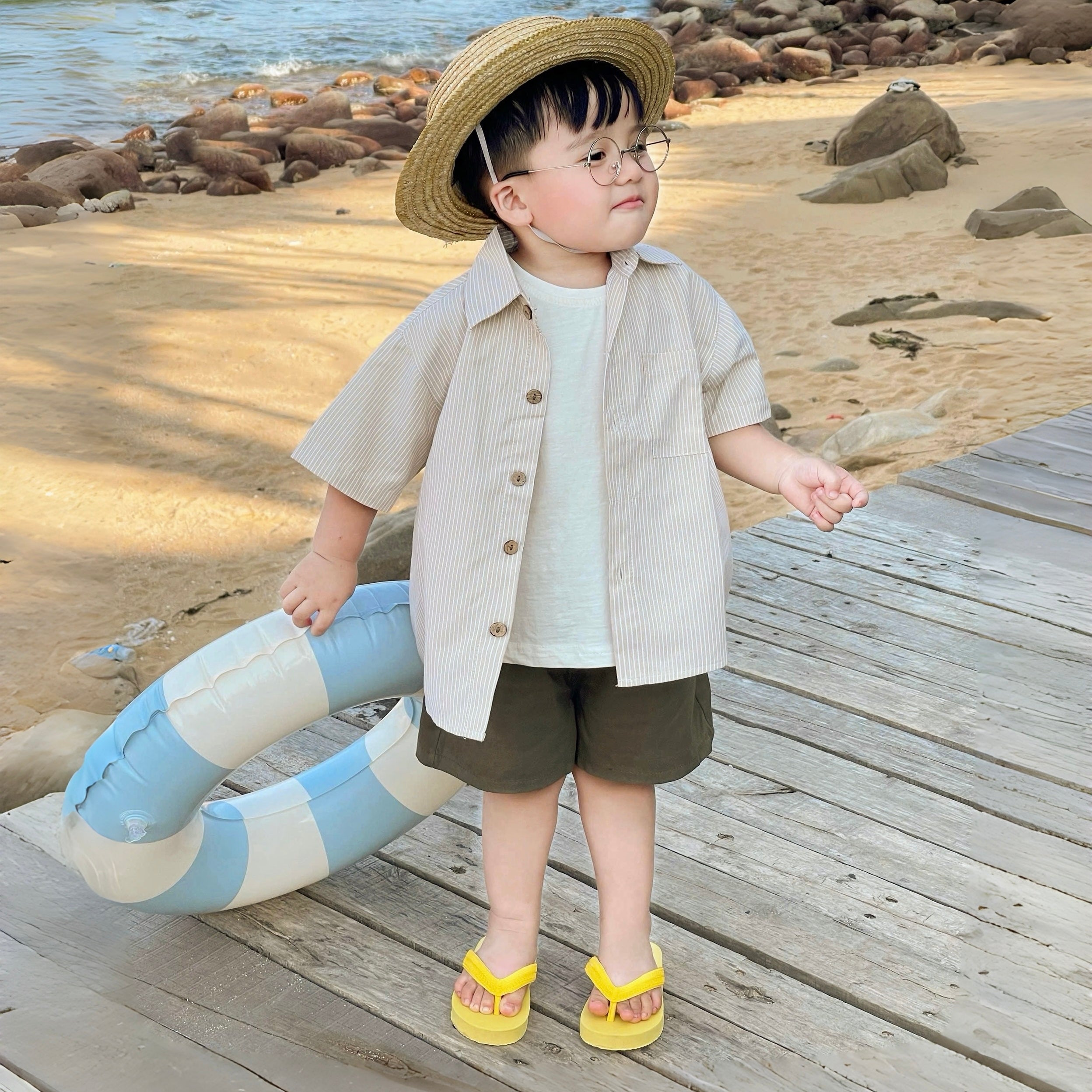 Áo sơmi sọc cho mẹ và bé